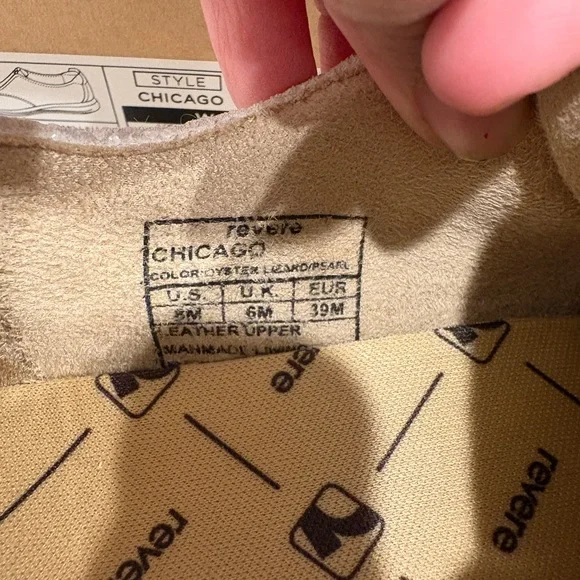 Revere Women’s Shoes Oyster Lizard Chicago Women's Slip-On Sneakers Size 8 - Picture 6 of 8